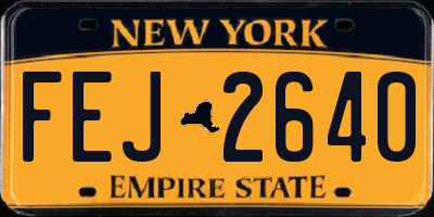 NY license plate FEJ2640