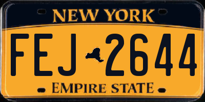 NY license plate FEJ2644