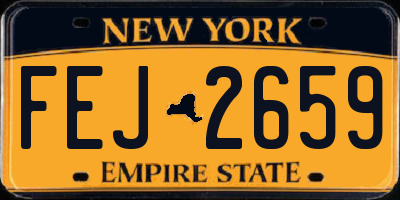 NY license plate FEJ2659