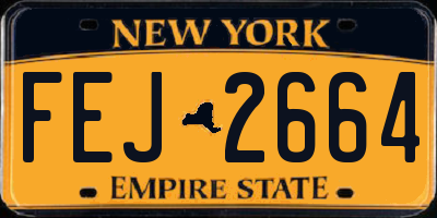 NY license plate FEJ2664