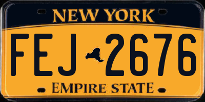 NY license plate FEJ2676