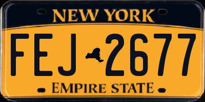 NY license plate FEJ2677