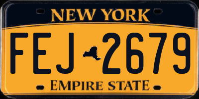 NY license plate FEJ2679