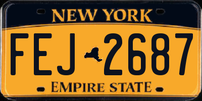 NY license plate FEJ2687