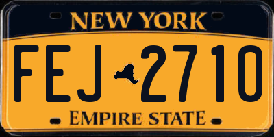 NY license plate FEJ2710