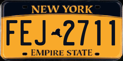 NY license plate FEJ2711
