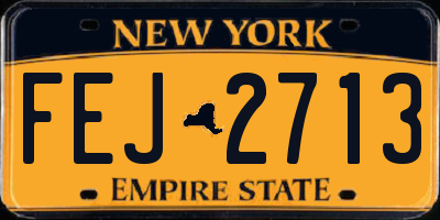 NY license plate FEJ2713