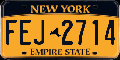 NY license plate FEJ2714