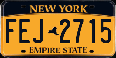 NY license plate FEJ2715