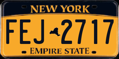 NY license plate FEJ2717