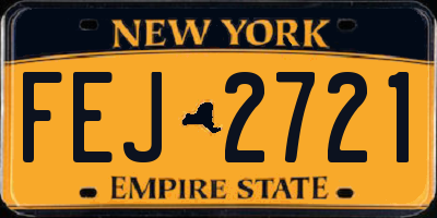 NY license plate FEJ2721