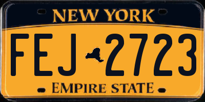 NY license plate FEJ2723