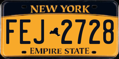 NY license plate FEJ2728
