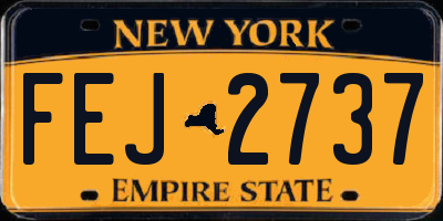 NY license plate FEJ2737