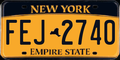 NY license plate FEJ2740
