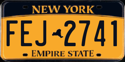 NY license plate FEJ2741