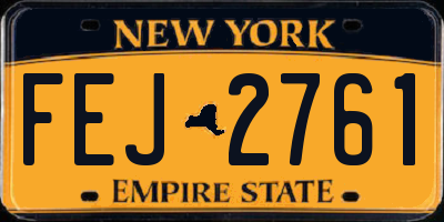 NY license plate FEJ2761
