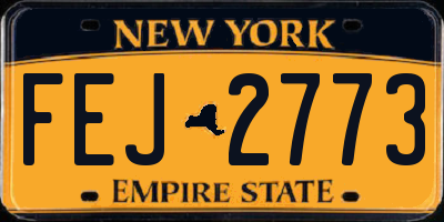 NY license plate FEJ2773