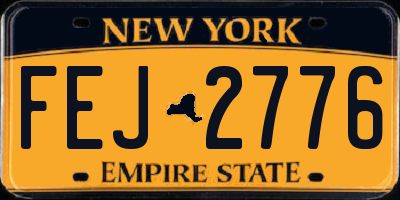 NY license plate FEJ2776