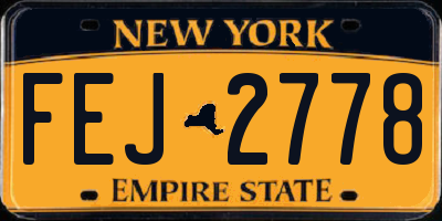 NY license plate FEJ2778