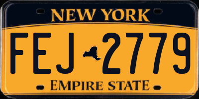 NY license plate FEJ2779