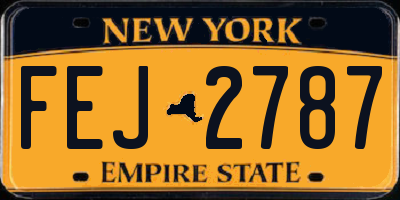 NY license plate FEJ2787