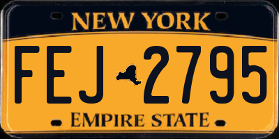 NY license plate FEJ2795