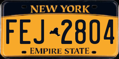 NY license plate FEJ2804