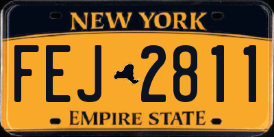 NY license plate FEJ2811