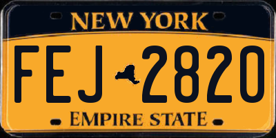NY license plate FEJ2820