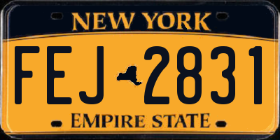 NY license plate FEJ2831