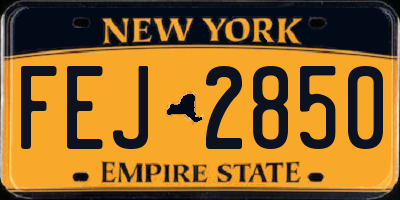 NY license plate FEJ2850