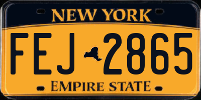 NY license plate FEJ2865