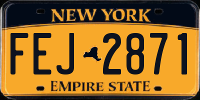 NY license plate FEJ2871
