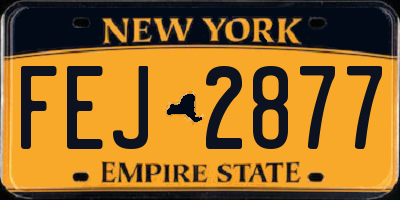 NY license plate FEJ2877