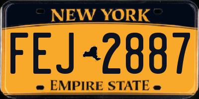 NY license plate FEJ2887