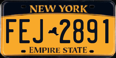 NY license plate FEJ2891
