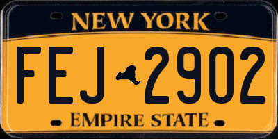 NY license plate FEJ2902