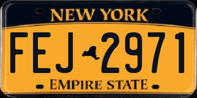 NY license plate FEJ2971