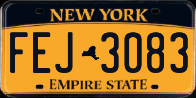 NY license plate FEJ3083