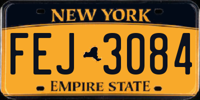 NY license plate FEJ3084