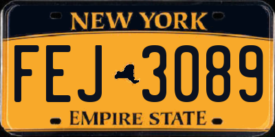 NY license plate FEJ3089