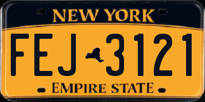 NY license plate FEJ3121