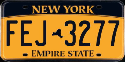 NY license plate FEJ3277