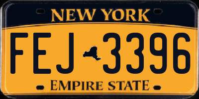 NY license plate FEJ3396