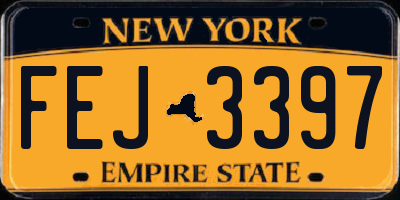 NY license plate FEJ3397