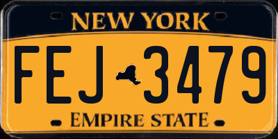 NY license plate FEJ3479