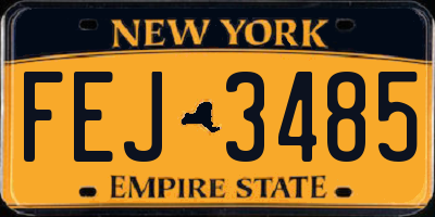 NY license plate FEJ3485