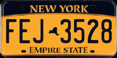 NY license plate FEJ3528