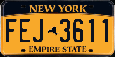 NY license plate FEJ3611